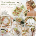Warm Mixed Shade Preserved Hydrangea Craft Accessory Bundle Set of 9 Boxes