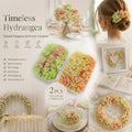 Warm Mixed Shade & Soft Jade Tone Preserved Hydrangea Handmade Soap Material 2 Pack