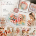 Dreamy Tone & Modern Mixed Shade Preserved Hydrangea Event Tabletop Craft Kit 4 Boxes