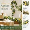 Style B 3 Fork Artificial Eucalyptus Vine With Foam Lemon Fruits Decor