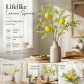 Single Lemon Stem-08 Foam Lemon Artificial Greenery Accessory