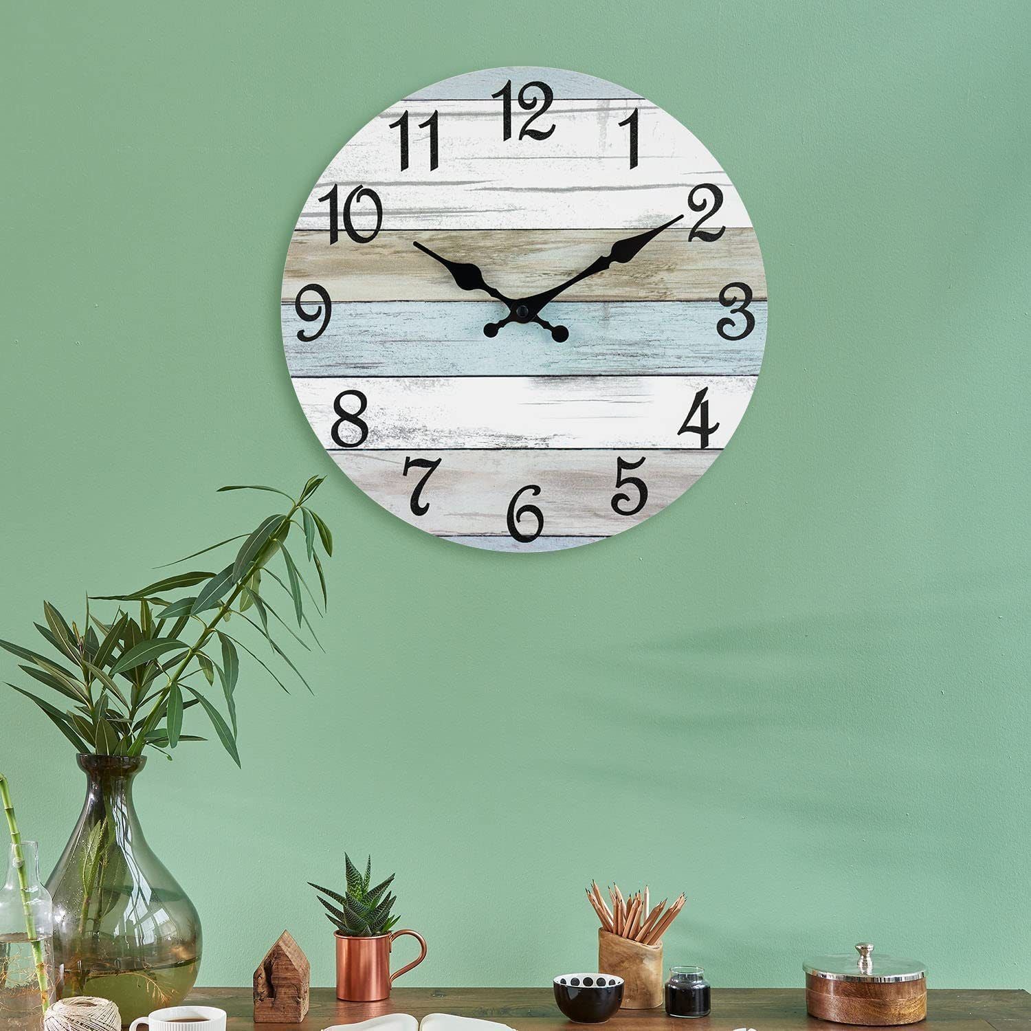 Wooden Wall Clock No.9, 10 Inch
