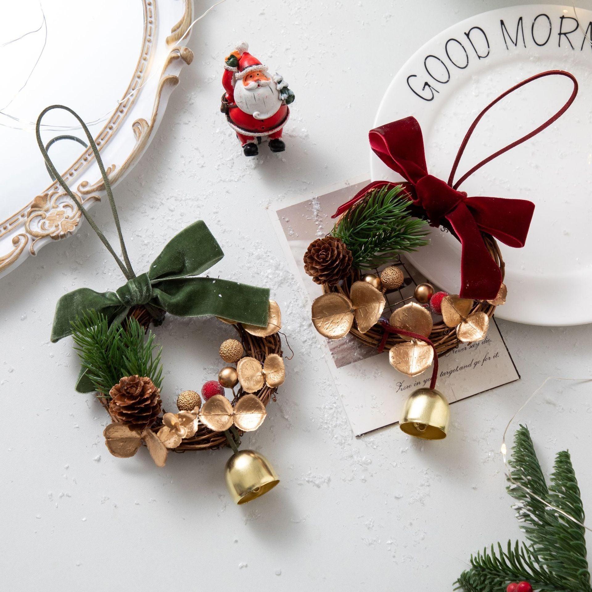 D4 Pinecone Single Bell Heart 2 Pack
