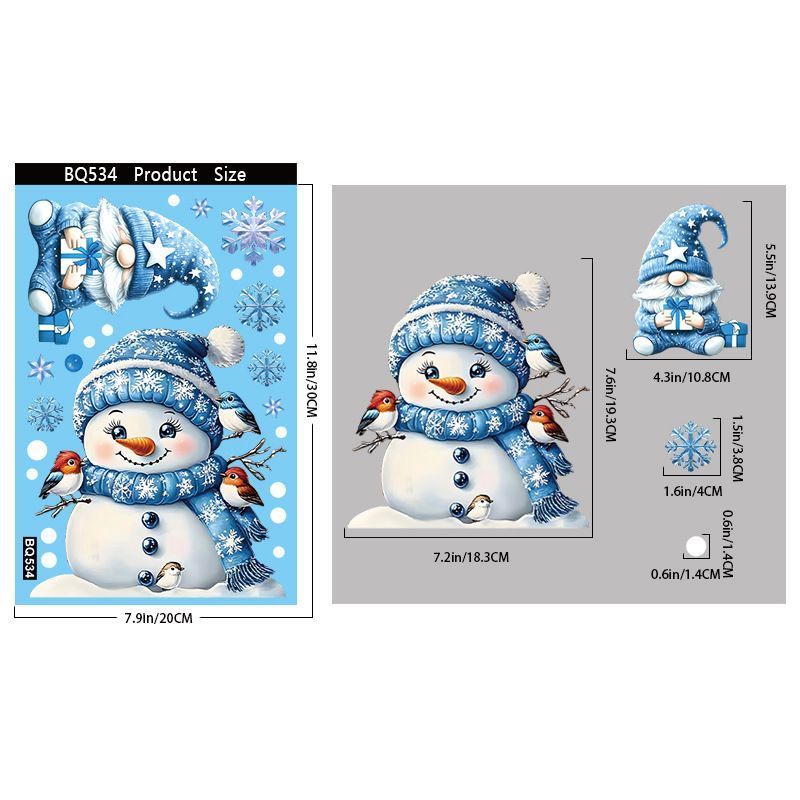 4 Styles Christmas Window Stickers Pack-02