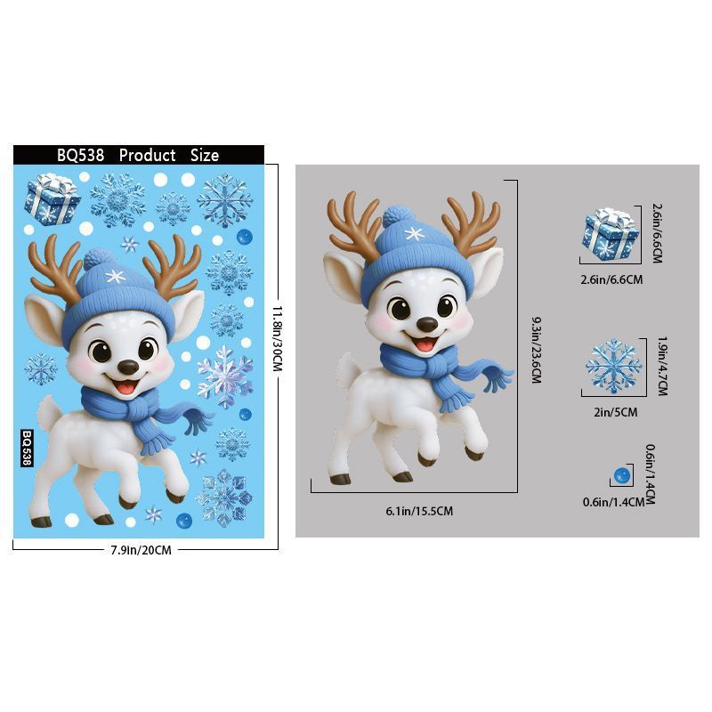4 Styles Christmas Window Stickers Pack-04