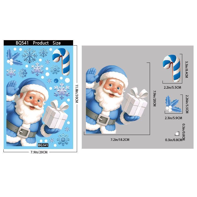 6 Styles Christmas Window Stickers Pack-02