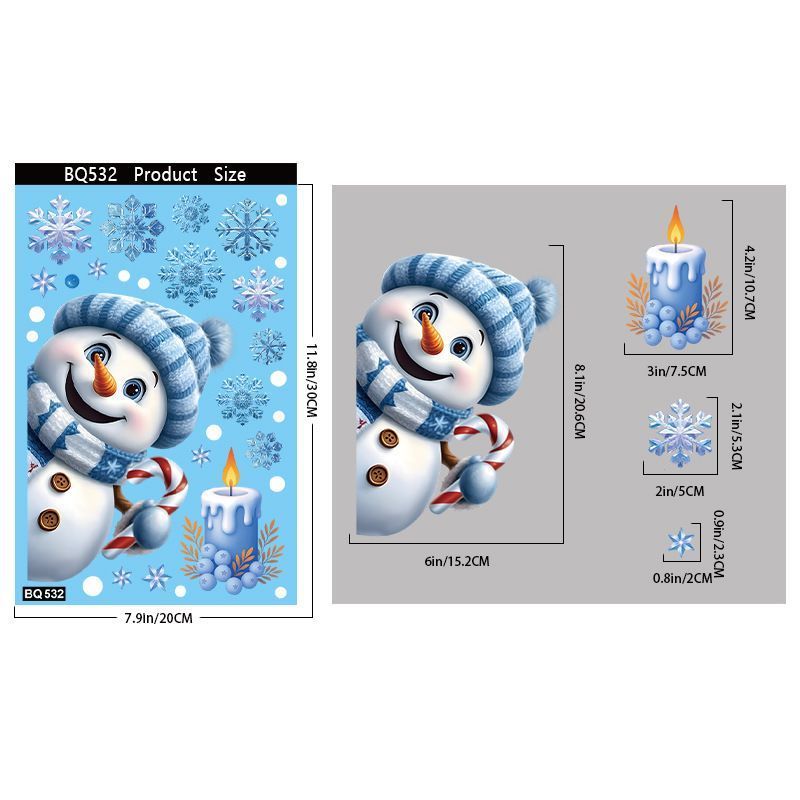 6 Styles Christmas Window Stickers Pack-03