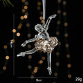 2pcs Ballerina Girl Christmas Ornament Props
