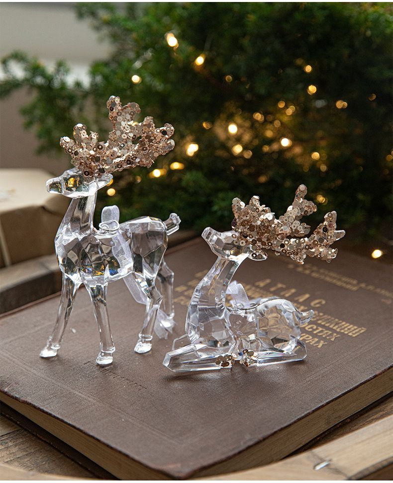 2pcs Unicorn C Christmas Ornament Props