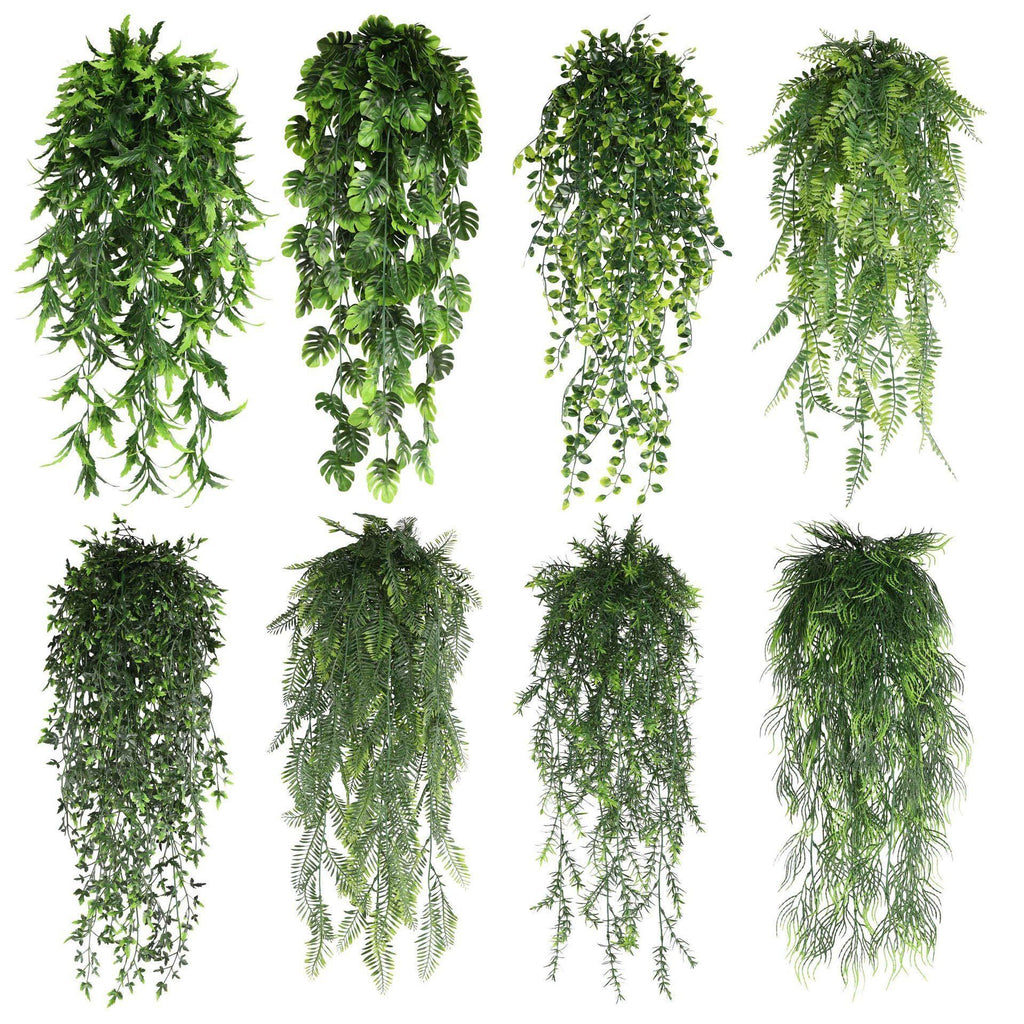 5-Fork Fish Tail Leaf Hanging Vine 3 pieces