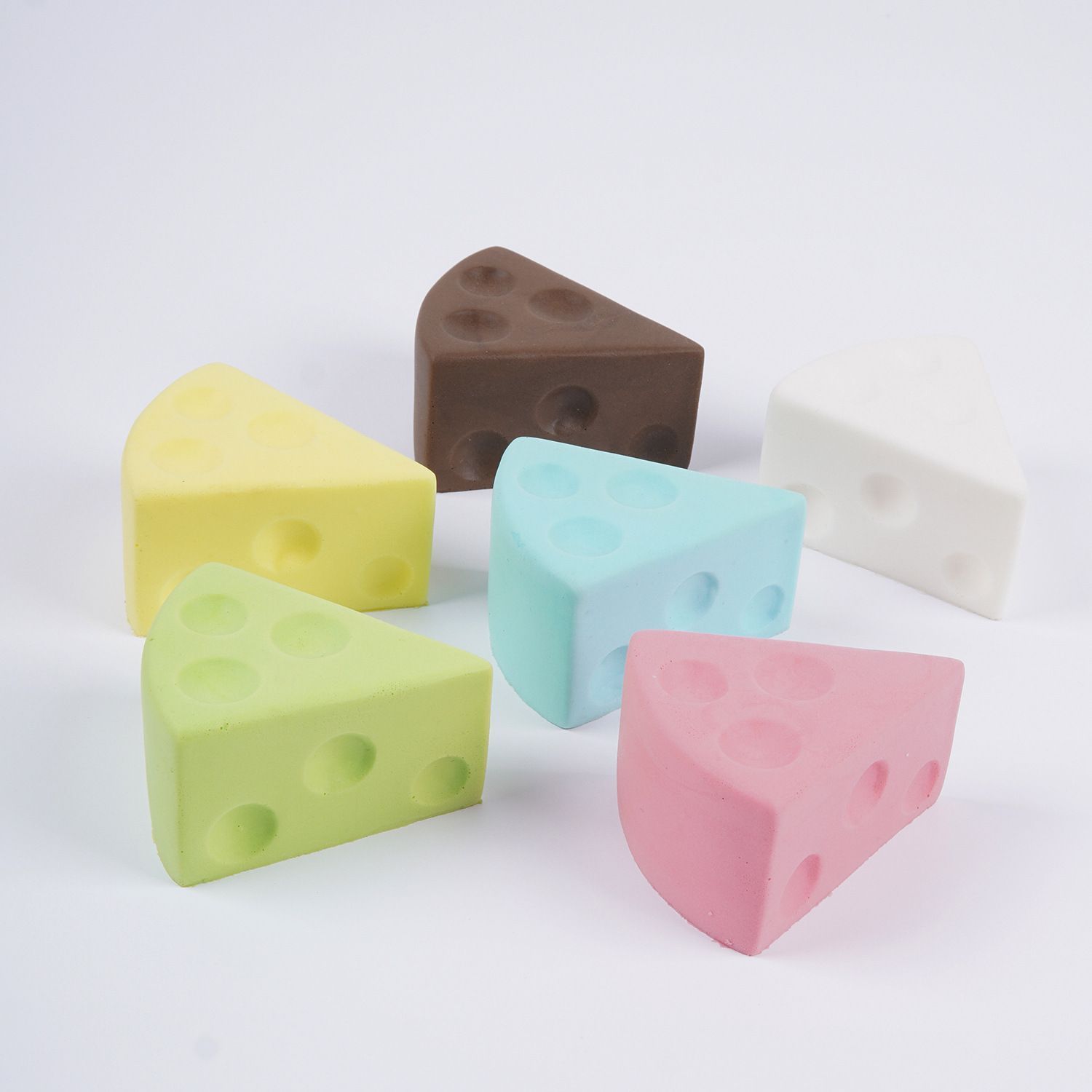 7.5cm Yellow Triangle Cheese Squishy Toy