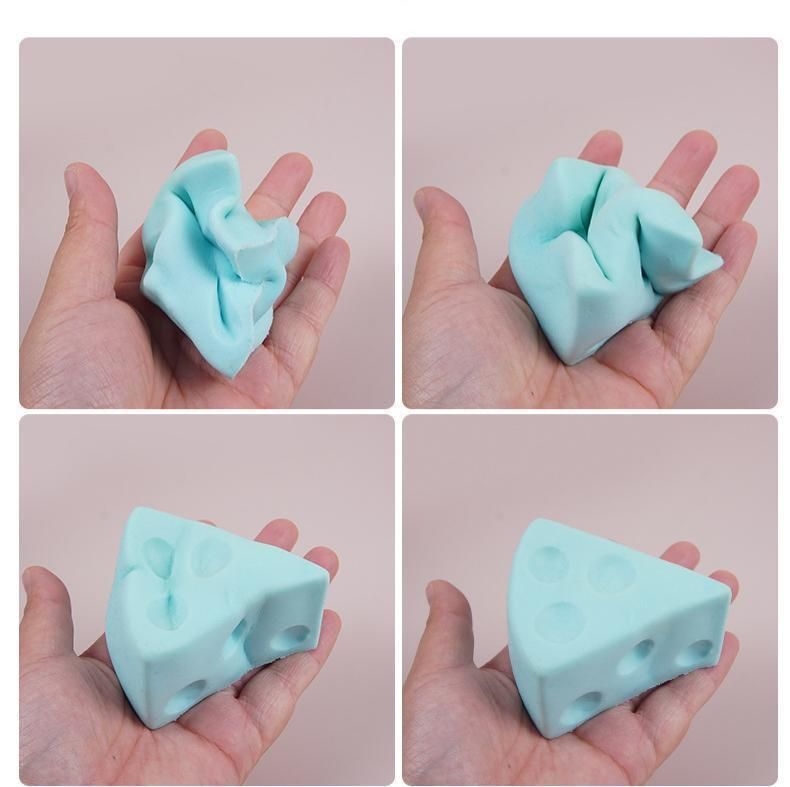 7.5cm Green Triangle Cheese Squishy Toy
