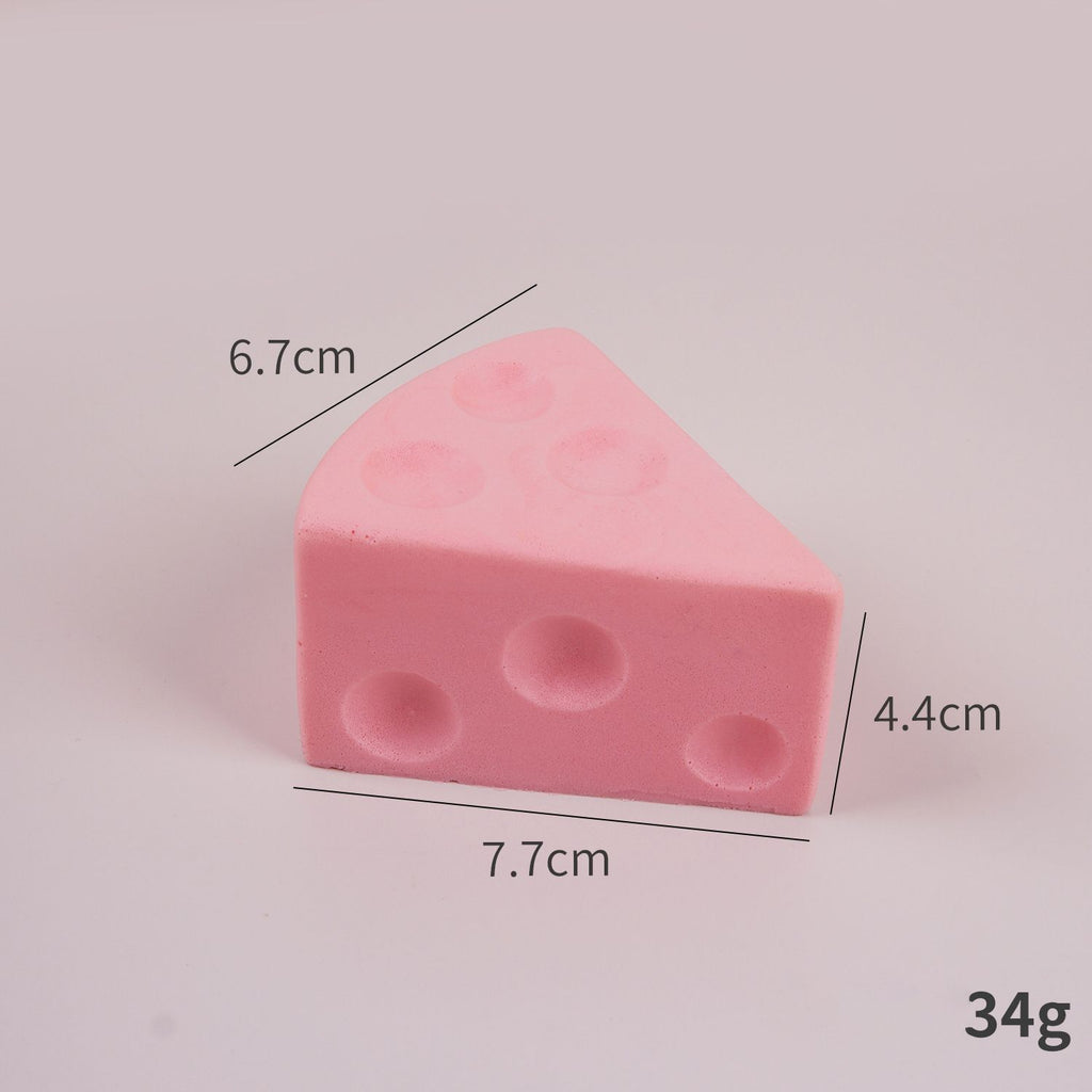 7.5cm Pink Triangle Cheese Squishy Toy