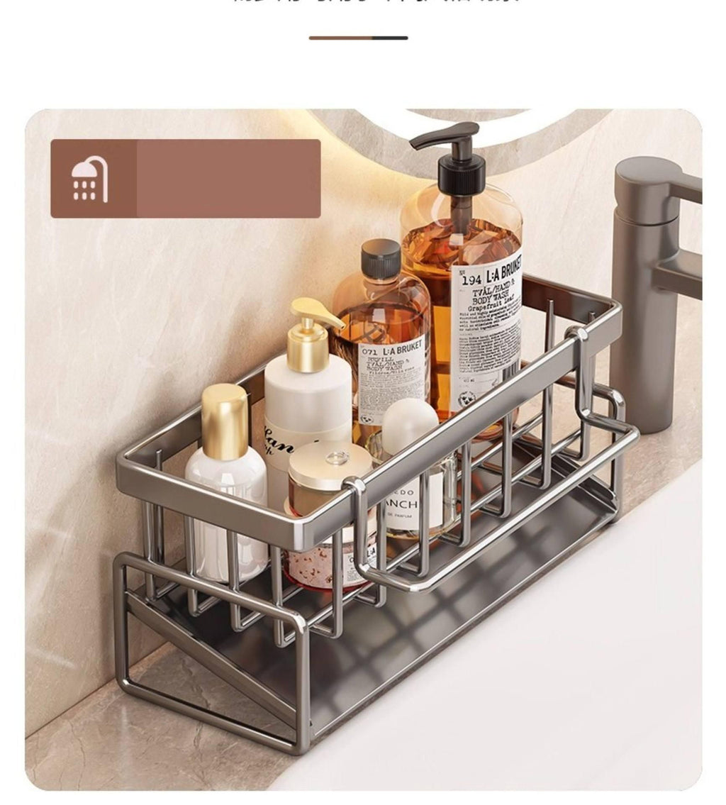 Low Profile Tilted Dish Drying Rack Black 01