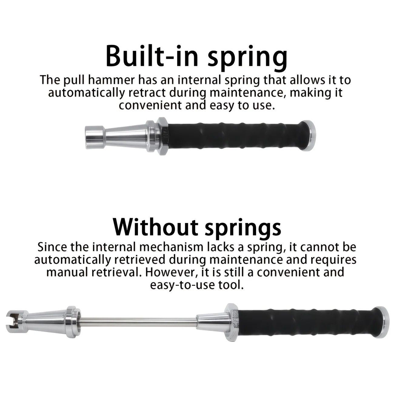 Paintless Dent Repair Puller, built-in powerful spring for automatic rebound, telescopic rod adapts to multiple scenarios, three-step operation for easy dent repair, labor-saving, efficient, and paint-friendly.(Pulling hammer without spring）