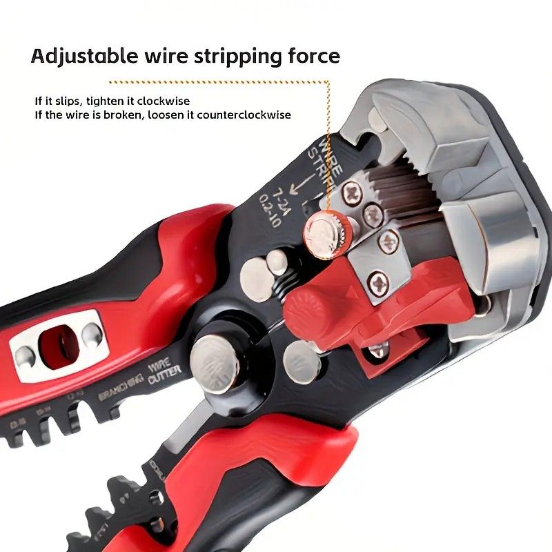 Multifunctional Wire Stripper, Five-in-One All-Purpose, Widely Compatible with 7-24 AWG, Intelligent Adjustment for Precise Stripping Without Damaging Core, Full Capabilities in Cutting, Crimping, Splitting, and Winding, Essential for Electricians and DIY