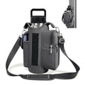 6-Magnet Suction Fitness Water Bottle Bag: Comes with Phone Pocket + Multi-Pocket Crossbody Design, Adjustable Shoulder Strap, Compatible with Treadmill and Squat Rack, Thickened Wear-Resistant Sports Essential/GREY