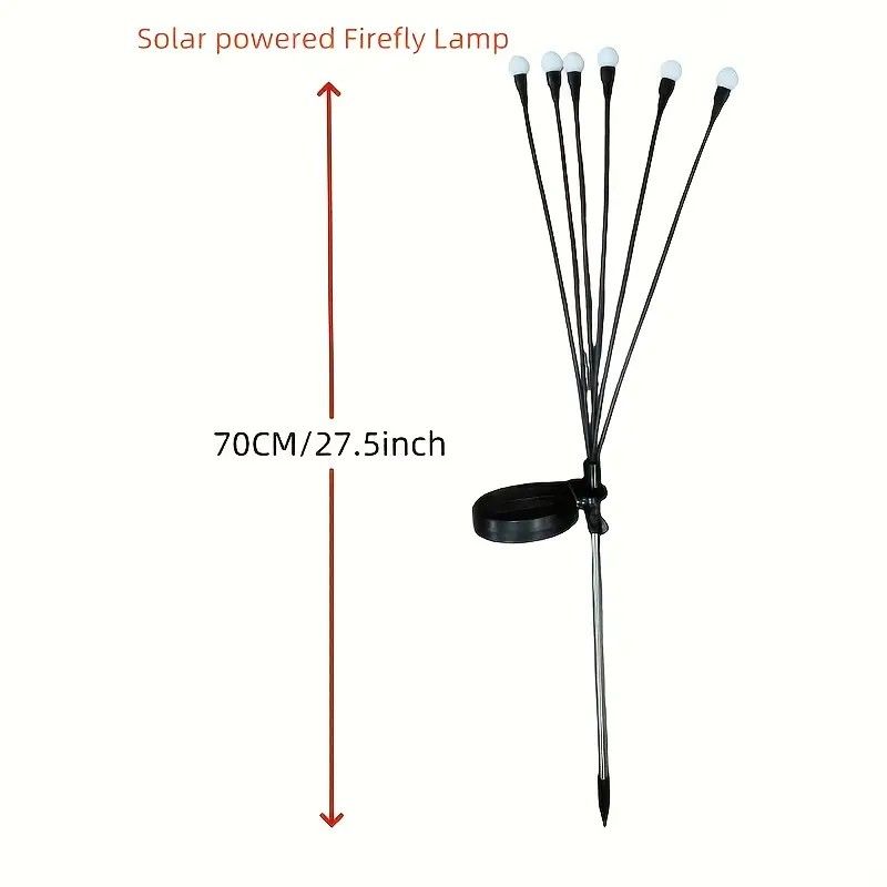 Solar Firefly Wind Light: Charges during the day, glows at night. Sways in the wind like dancing fireflies, lighting up your yard with romance./8 lamp holder [color] is always on