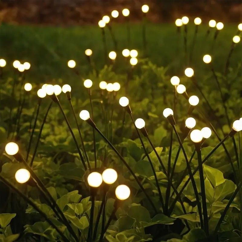 Seven Branch Solar Lily Light: Charges during the day, glows at night. Seven lilies bloom together, soft light flows like water through your garden./10 lamp holder [color] is always on