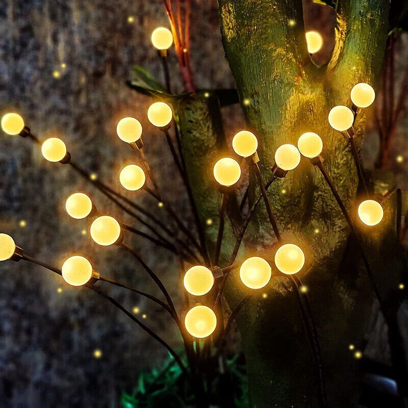 Seven Branch Solar Lily Light: Charges during the day, glows at night. Seven lilies bloom together, soft light flows like water through your garden./10 lamp holder [color] is always on
