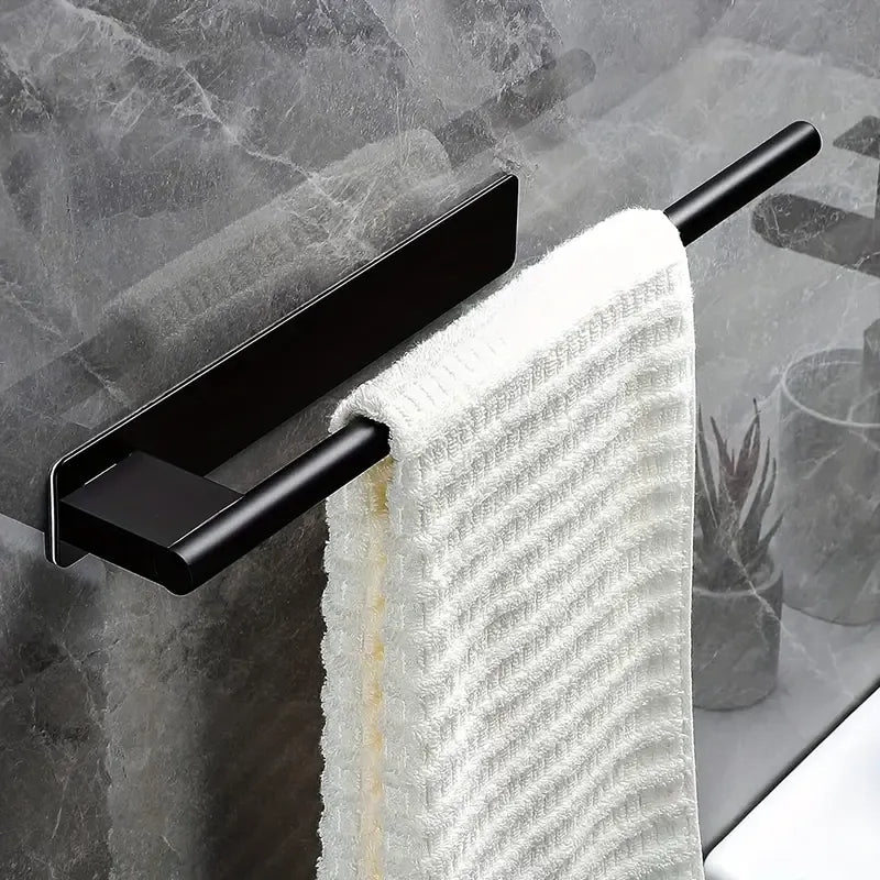 Stainless steel drill-free towel bar, rust-proof and durable, strong adhesive installation, super convenient for hanging towels in bathroom and kitchen../inherent