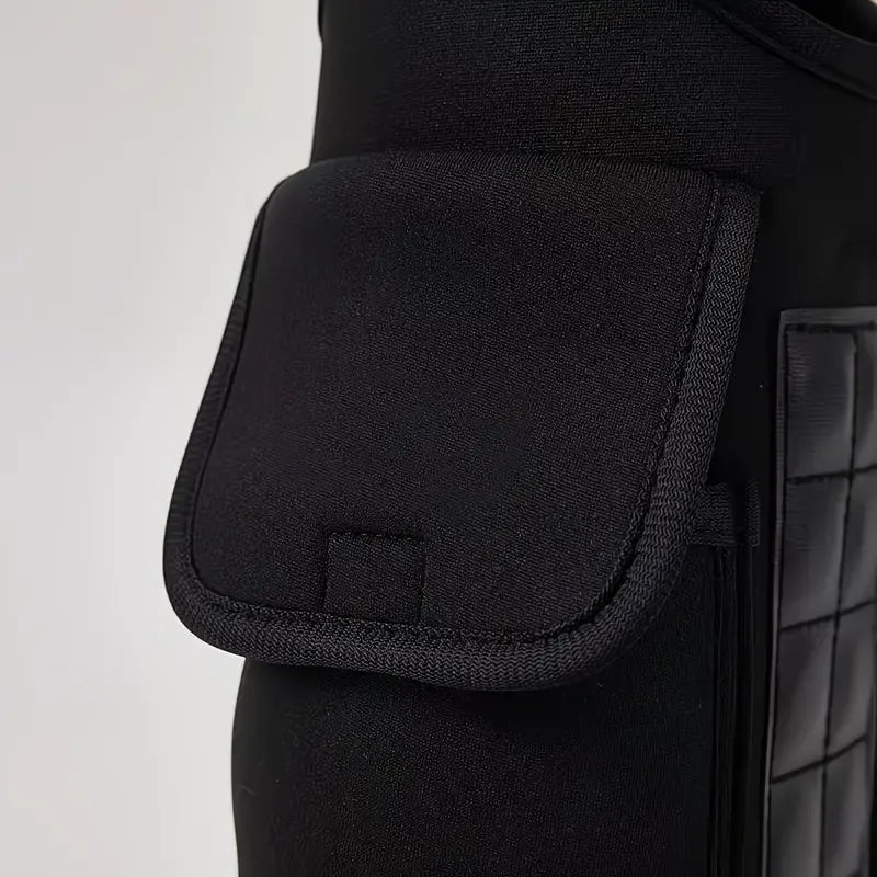 Black Double Row 12 Magnet Sports Water Bottle Bag: Magnetic attachment stays rock-solid, multi-scenario compatibility frees your hands, thickened wear-resistant fabric with thoughtful details, making sports and travel worry-free and efficient./BLACK