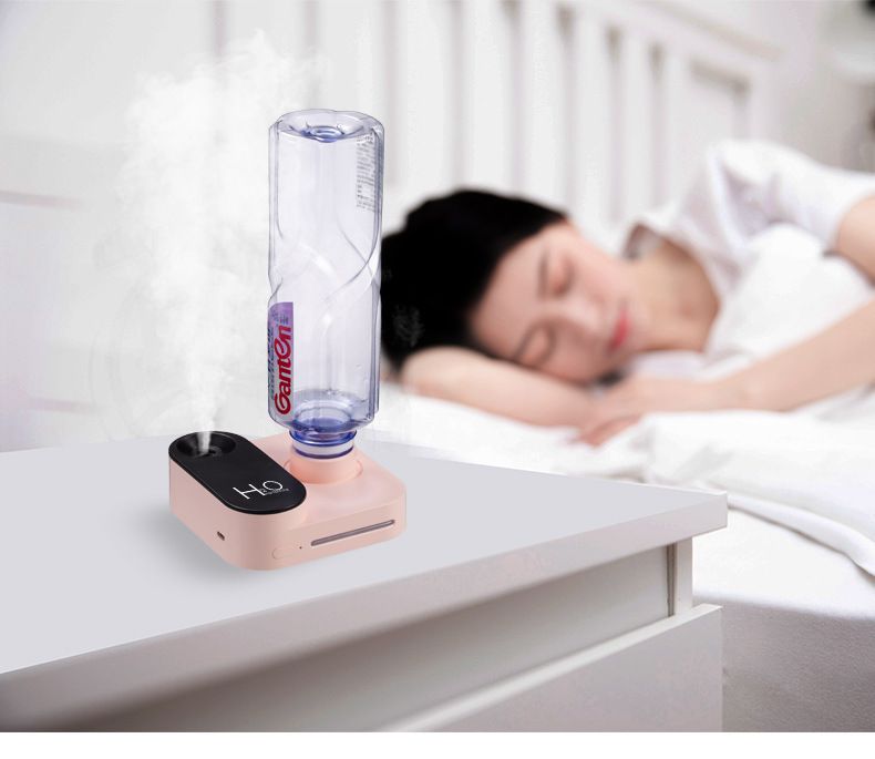 Winter Dryness Savior! Portable Humidifier Goes Viral, Your On-the-Go Hydration Essential for Business Trips and Office(pink)