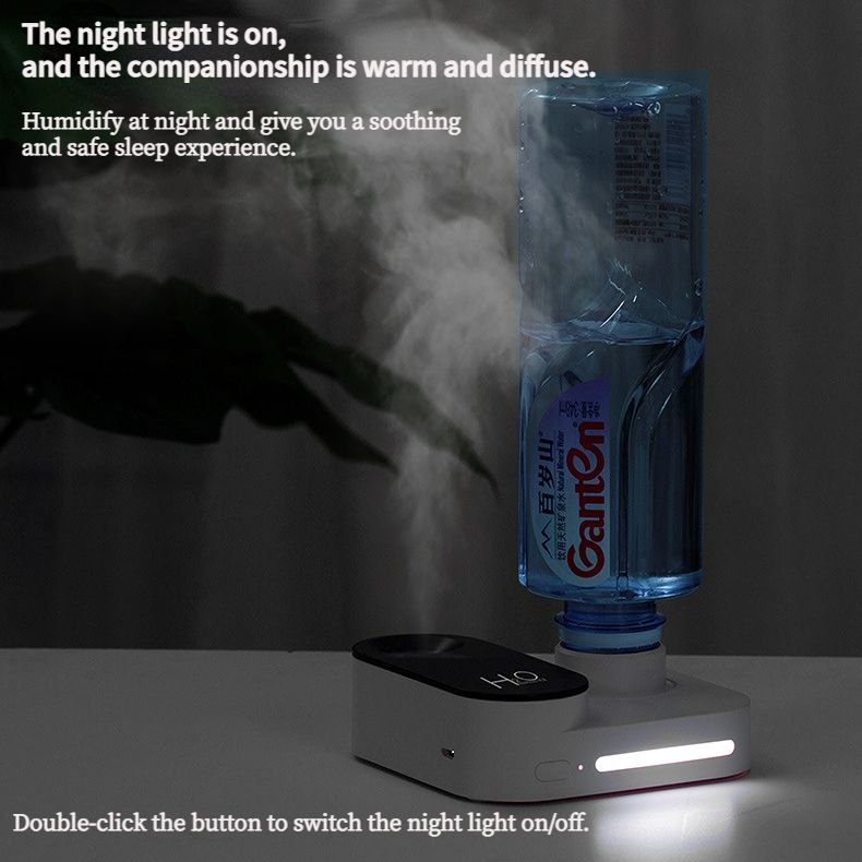 Winter Dryness Savior! Portable Humidifier Goes Viral, Your On-the-Go Hydration Essential for Business Trips and Office(WHITE)