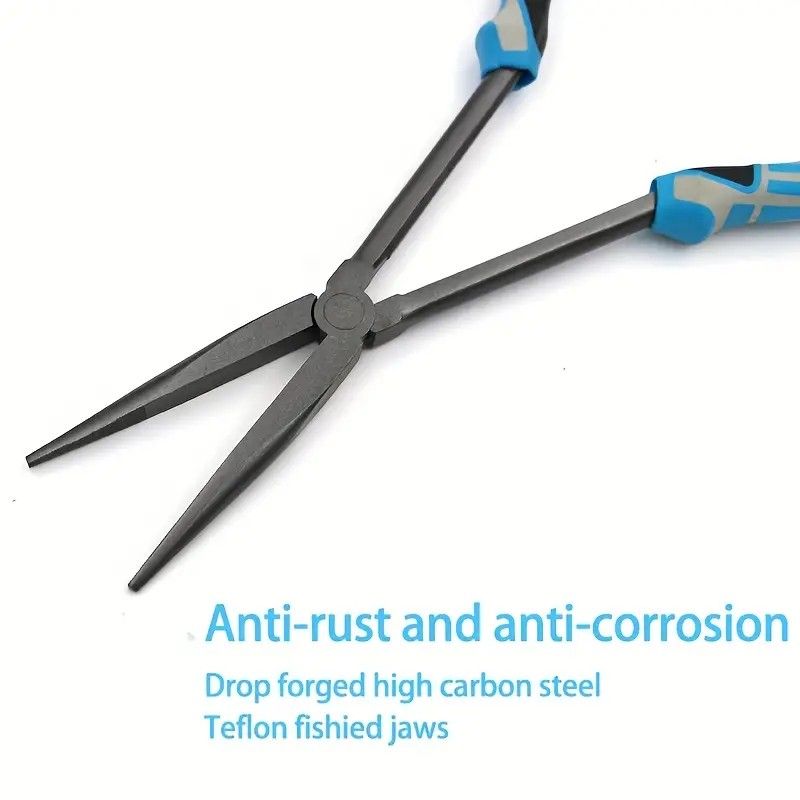Multi-functional Fishing Pliers - Long Nose, Rust-proof & Anti-slip, Easy Hook Removal & Fish Control(Red straight pliers）