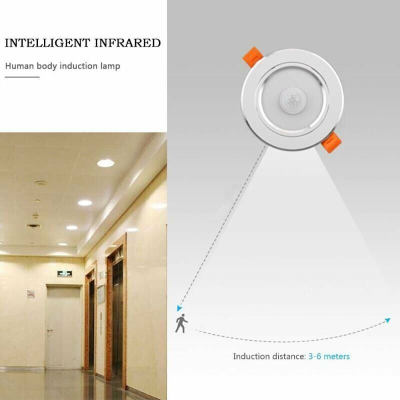 3x LED Motion Sensor Ceiling Downlights Indoor Bathroom Hallway Lights
