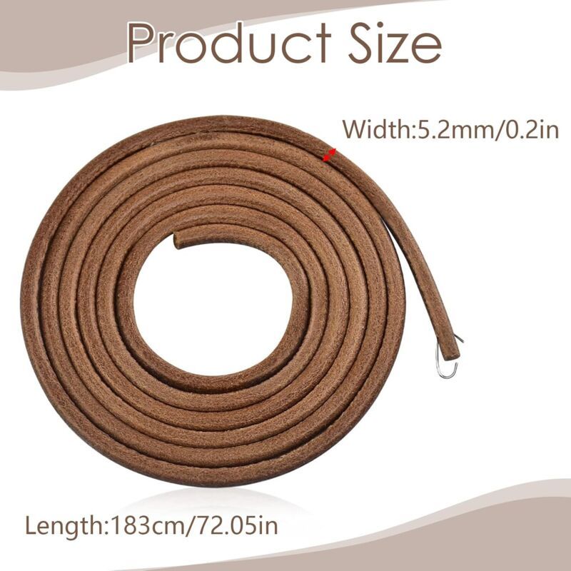 Belt Leather Sewing Machine with Hook for Foot Pedal Machine, 183 cm, 6MM