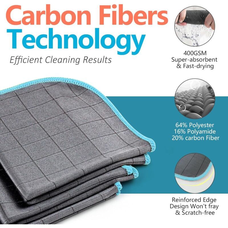 400GSM Microfibre Magic Cleaning Towel Washable Streak-Free Polishing Cloth