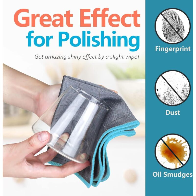 400GSM Microfibre Magic Cleaning Towel Washable Streak-Free Polishing Cloth