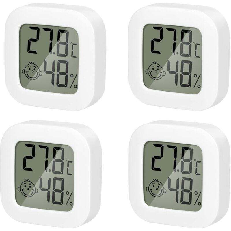 Pack Interior Thermometer Mini Hygrometer Temperature Monitor with Air Icon Comfortable for Kitchen Baby Room Greenhouse Office