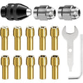 15x Rotary Tool Collet Chuck Set 0.8-3.2mm Dremel Compatible 4485 4486