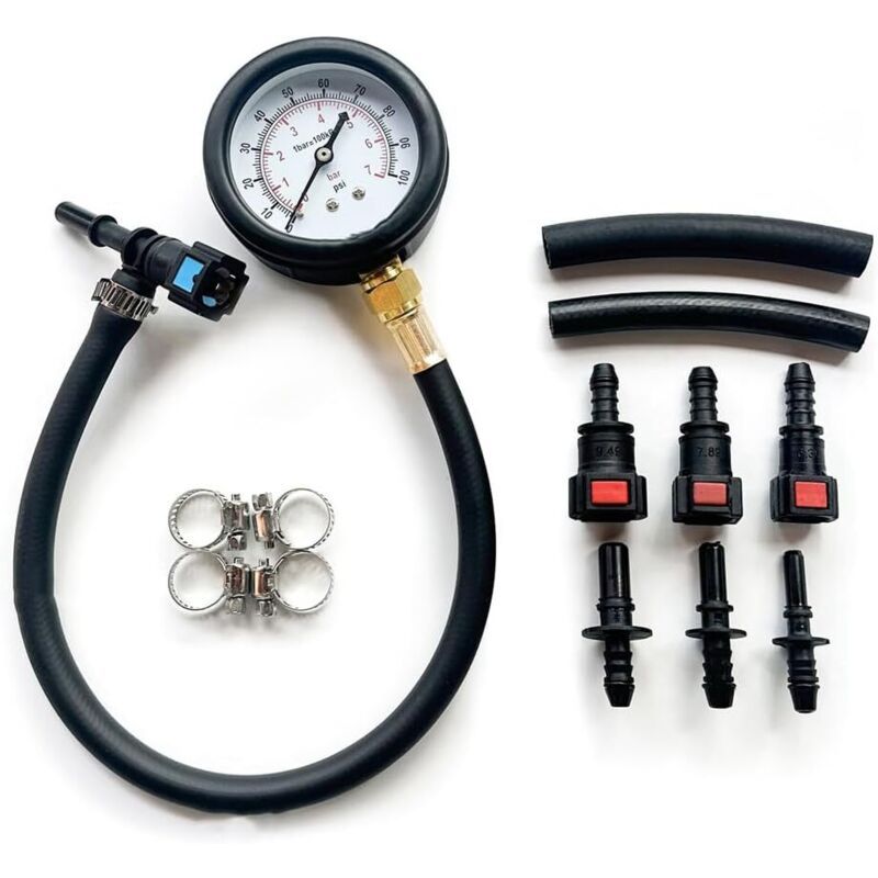 Fuel Pressure Tester Gauge Kit for Car Truck Motorcycle Injection Pump