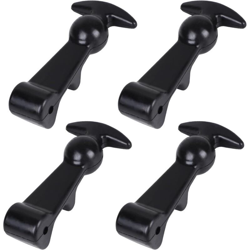 4x Elastic Rubber Bonnet Hood Hold Down Straps T-Handle Quick Release Latches
