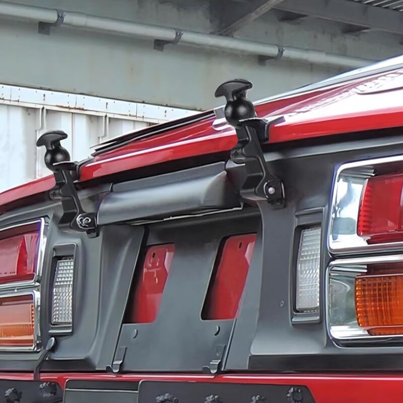 4x Elastic Rubber Bonnet Hood Hold Down Straps T-Handle Quick Release Latches
