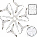 Adjustable Bed Sheet Fastener White, 3, 6, Mattress Sofa Cushion Bed Sheet Fasteners Sided Bedding Sheet Straps Way Elastic Bed Sheet Fastener
