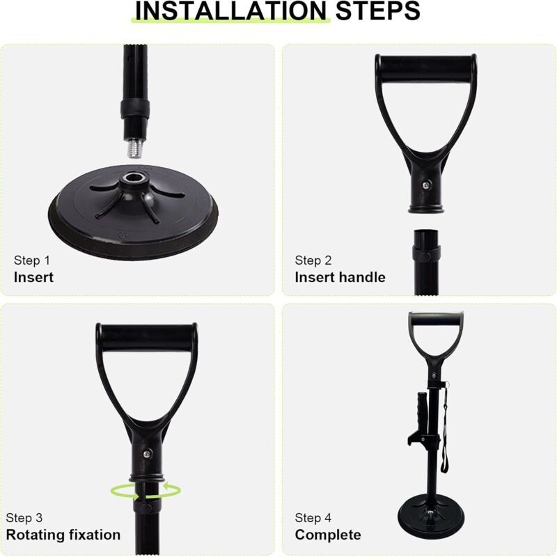 Adjustable Bed Rail Assist Handle for Elderly 200kg Floor Support Black