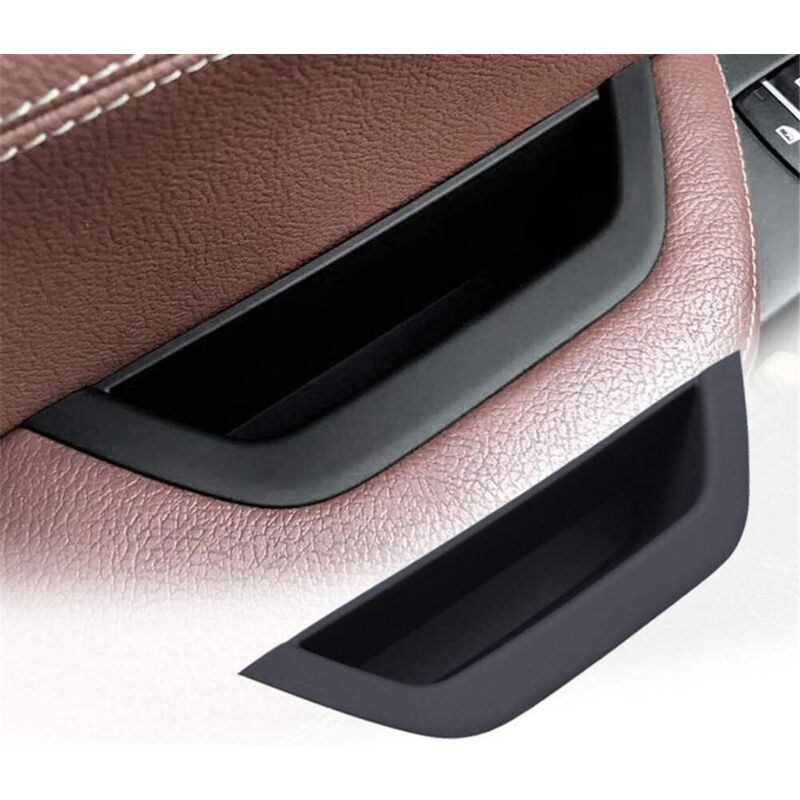 Door Handle Side Storage Box for BMW X3 X4 F25 F26 2010-2017 Black Pair