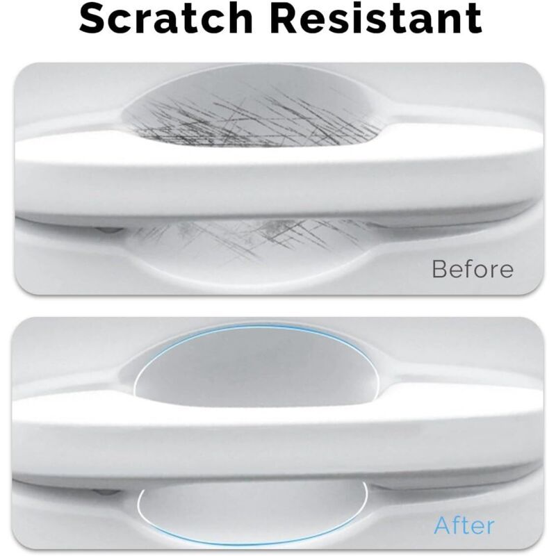 10x Clear Anti-Scratch Protective Film for Car Door Handles Self-Adhesive