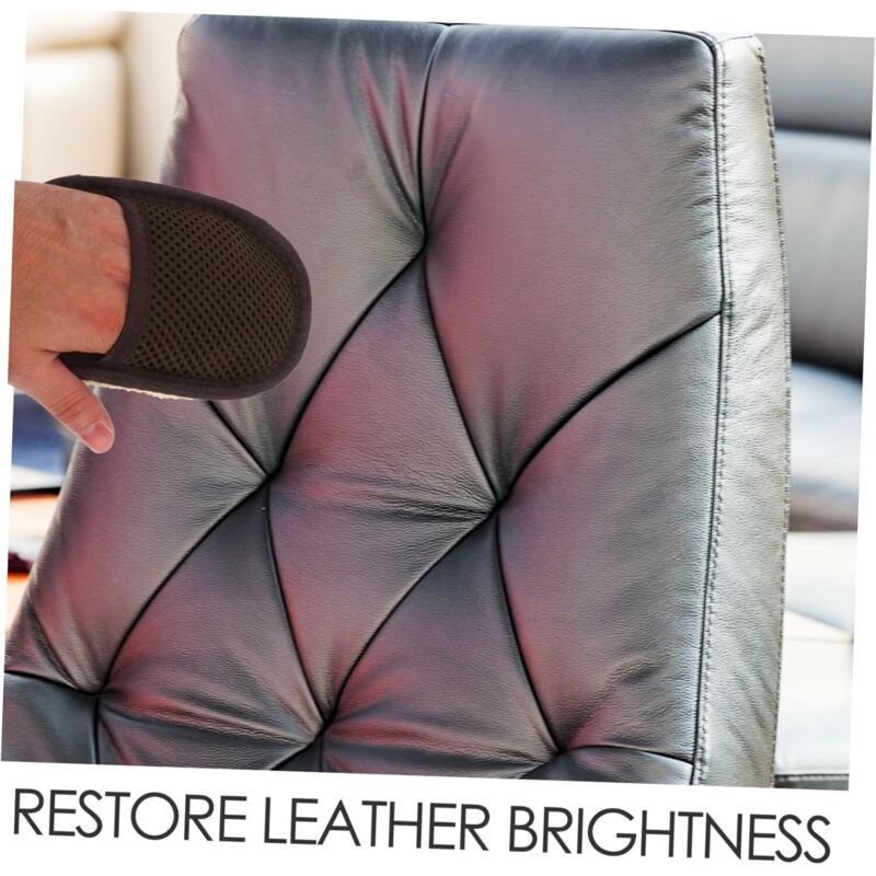 3x Thick Leather Care Cleaning Gloves with Bristles for Polishing Buffing