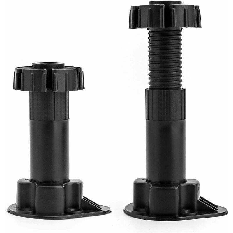 20x Adjustable Furniture Legs ABS Plastic Feet 100-120mm with Brackets