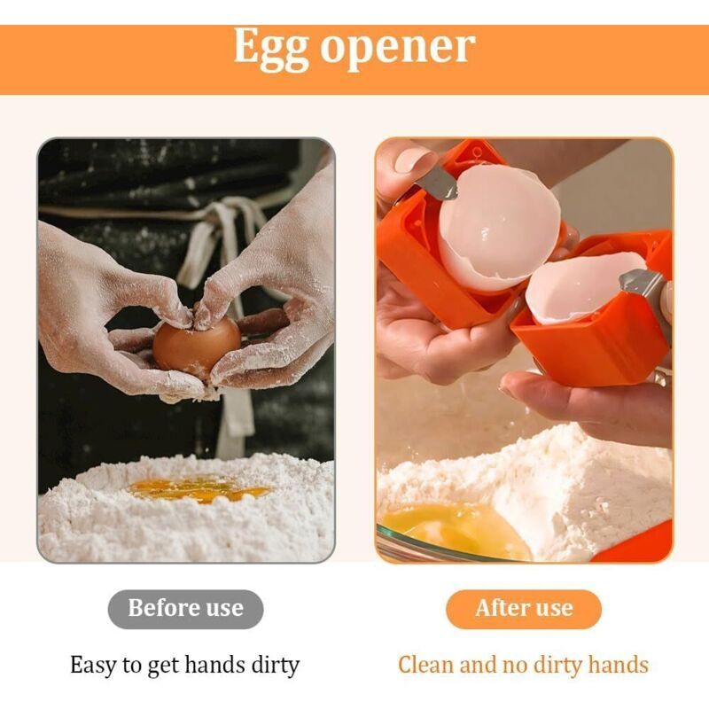 Egg Shell Opener Cracker Tool for Raw and Hard Boiled Eggs Kitchen Peeler