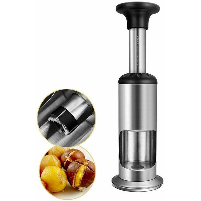 Barbecue Utensil Awl, Effort Sheller, Nutcracker Chestnut Opener Nut Peeler in Stainless Steel Saving Kitchen Tools for Householders
