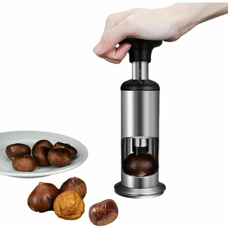 Barbecue Utensil Awl, Effort Sheller, Nutcracker Chestnut Opener Nut Peeler in Stainless Steel Saving Kitchen Tools for Householders