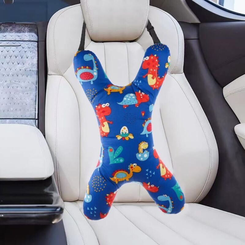 X-Shape Travel Pillow Car Seat Head Neck Support Cushion Kids Adults
