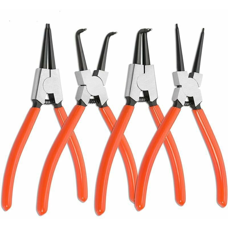 4x Circlip Pliers Set 180mm Internal External Snap Ring with Bag