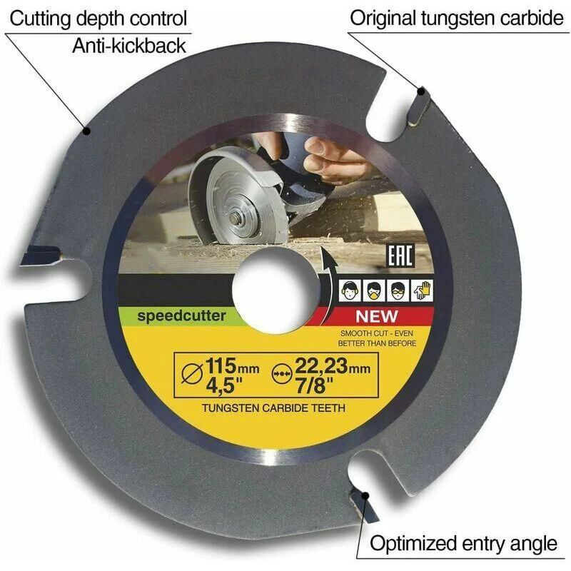 Wood Carving Grinder Disc 115mm for Cutting Shaping Angle Grinder